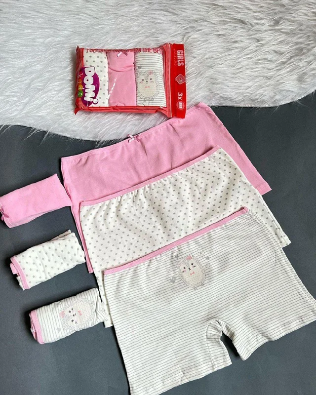 پک 3 عددی شورت پادار دخترانه دومینانت