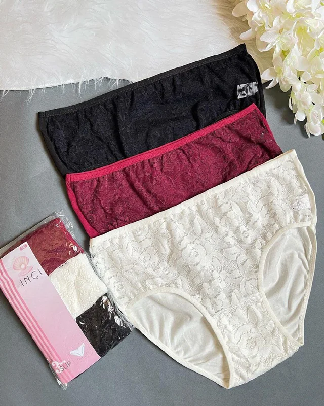 پک 3 عددی شورت دانتل اینچی